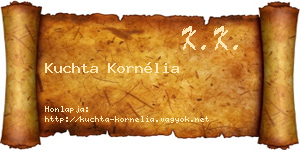 Kuchta Kornélia névjegykártya